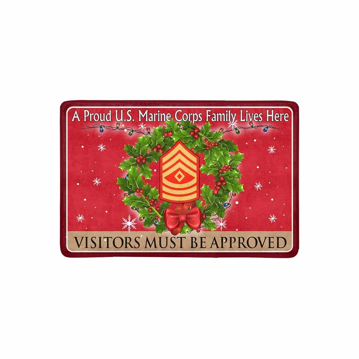 USMC E-8 First Sergeant E8 1stSg USMC Senior Enlisted Advisor Ranks - Visitors must be approved-Doormat-USMC-Ranks-Veterans Nation