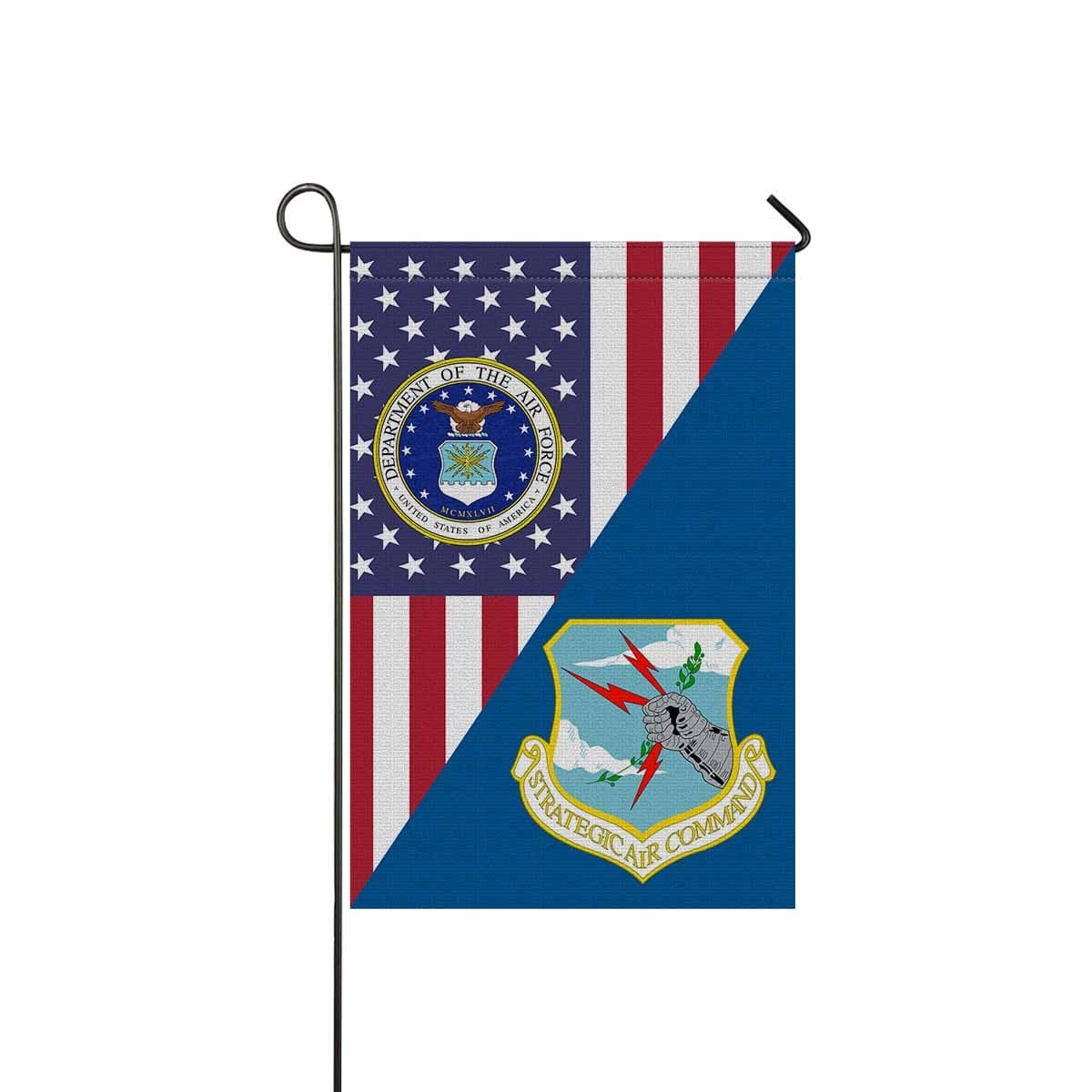 US Air Force Strategic Air Command Garden Flag/Yard Flag 12 inches x 18 inches Twin-Side Printing-GDFlag-USAF-Shield-Veterans Nation