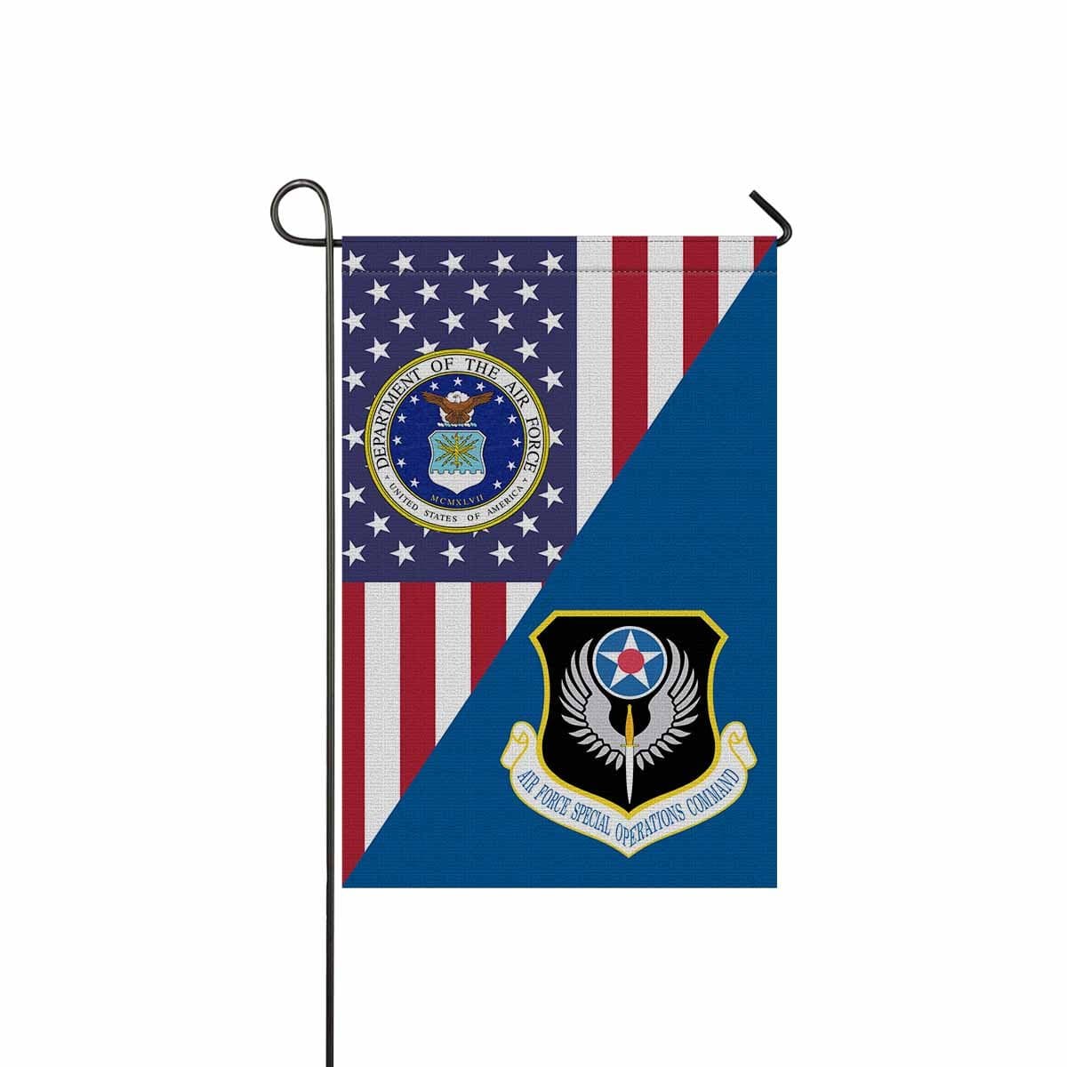 US Air Force Special Operations Command Garden Flag/Yard Flag 12 inches x 18 inches Twin-Side Printing-GDFlag-USAF-Shield-Veterans Nation