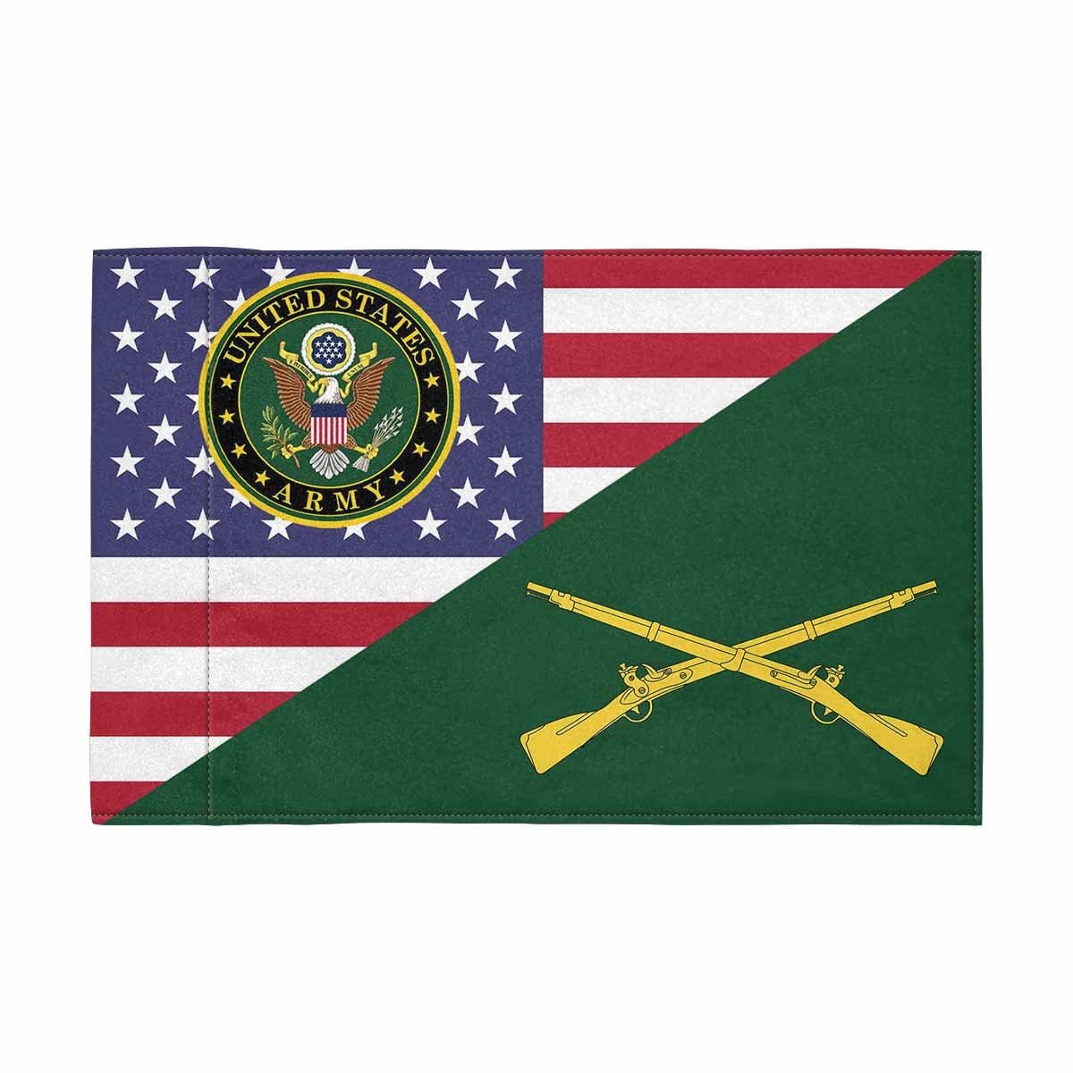 US Army Infantry Motorcycle Flag 9" x 6" Twin-Side Printing D01-Garden Flag-Veterans Nation