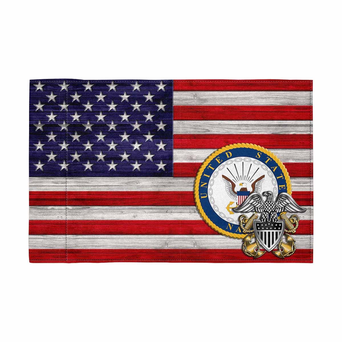 US Navy Officer Cap Device Motorcycle Flag 9" x 6"(Each Piece With Different Printing）-Garden Flag-Veterans Nation