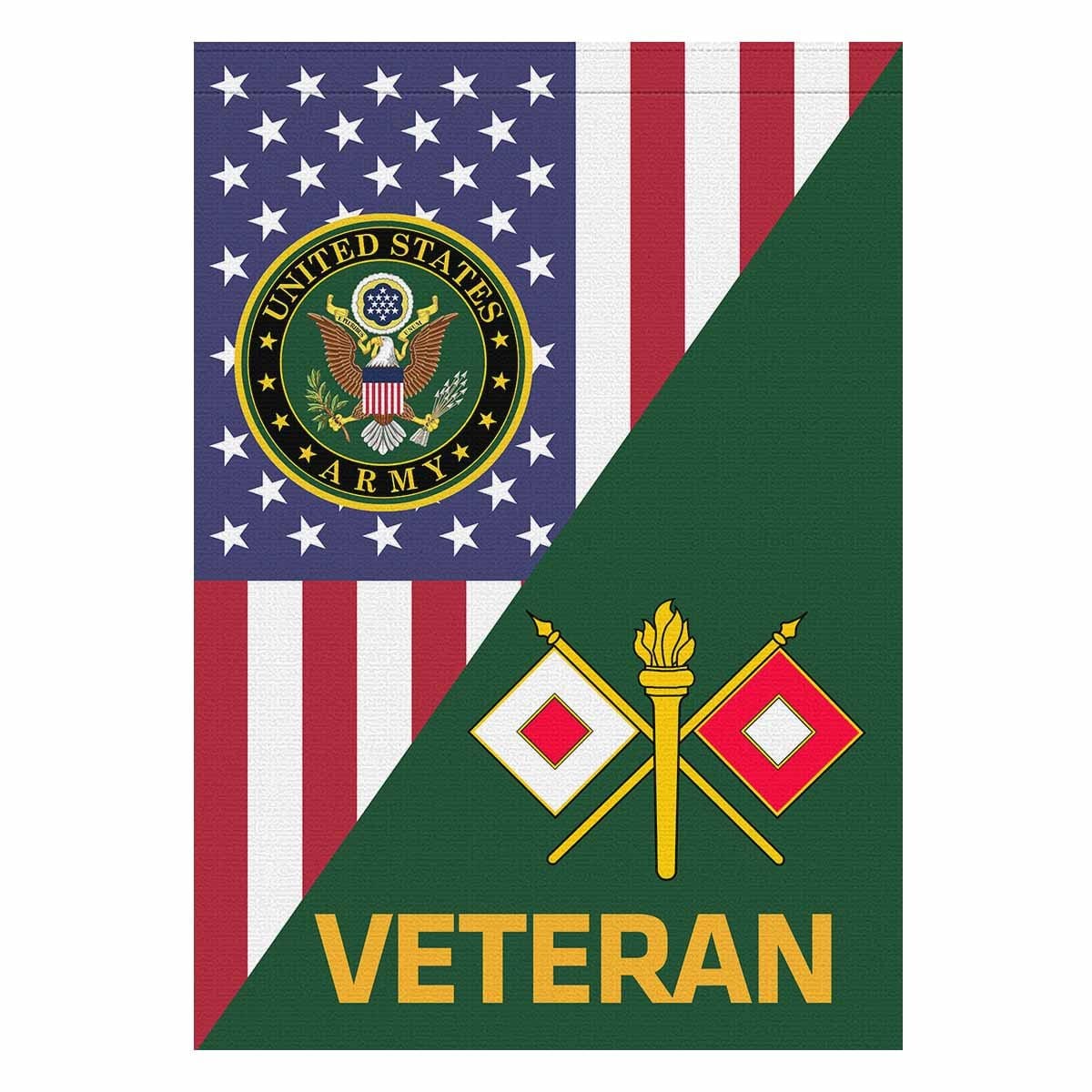 US Army Signal Corps Veteran House Flag 28 Inch x 40 Inch Twin-Side Printing-HouseFlag-Army-Branch-Veterans Nation