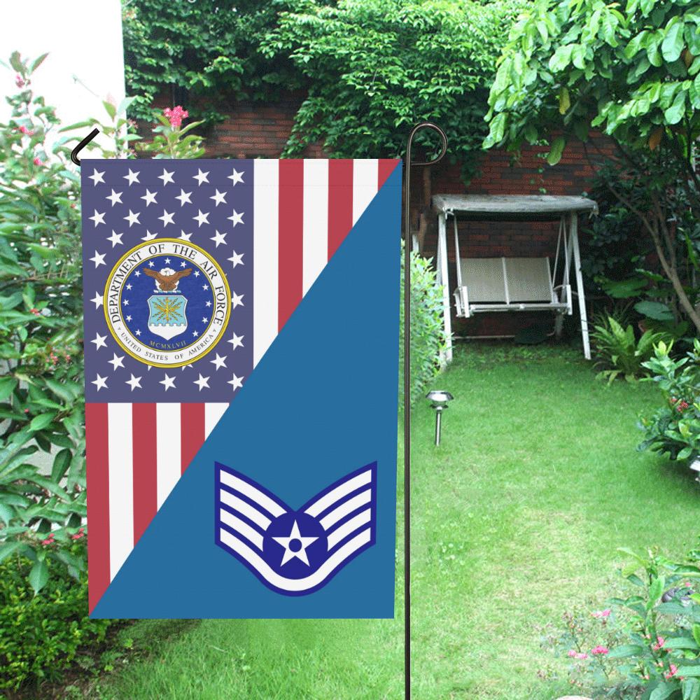 US Air Force E-5 Staff Sergeant Sgt House Flag 28 inches x 40 inches Twin-Side Printing-HouseFlag-USAF-Ranks-Veterans Nation