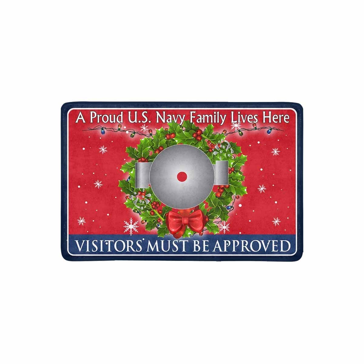 U.S Navy Boiler technician Navy BT - Visitors must be approved - Christmas Doormat-Doormat-Navy-Rate-Veterans Nation