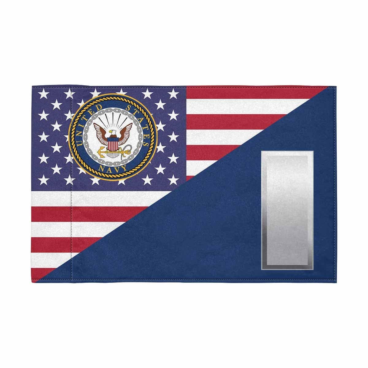 US Navy O-2 Motorcycle Flag 9" x 6" Twin-Side Printing D01-MotorcycleFlag-Navy-Veterans Nation