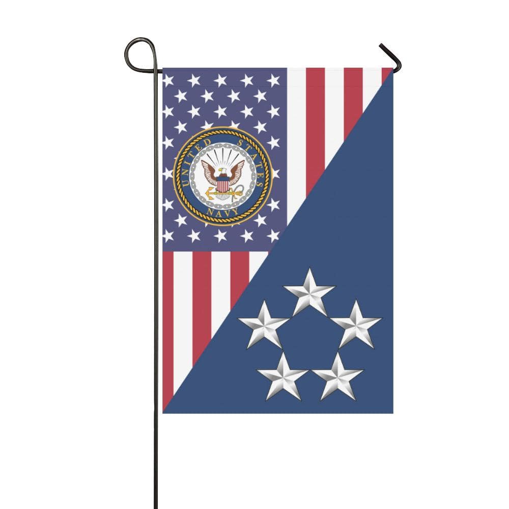 US Navy O-11 Fleet Admiral O11 FADM Flag Officer Garden Flag/Yard Flag 12 inches x 18 inches Twin-Side Printing-GDFlag-Navy-Officer-Veterans Nation