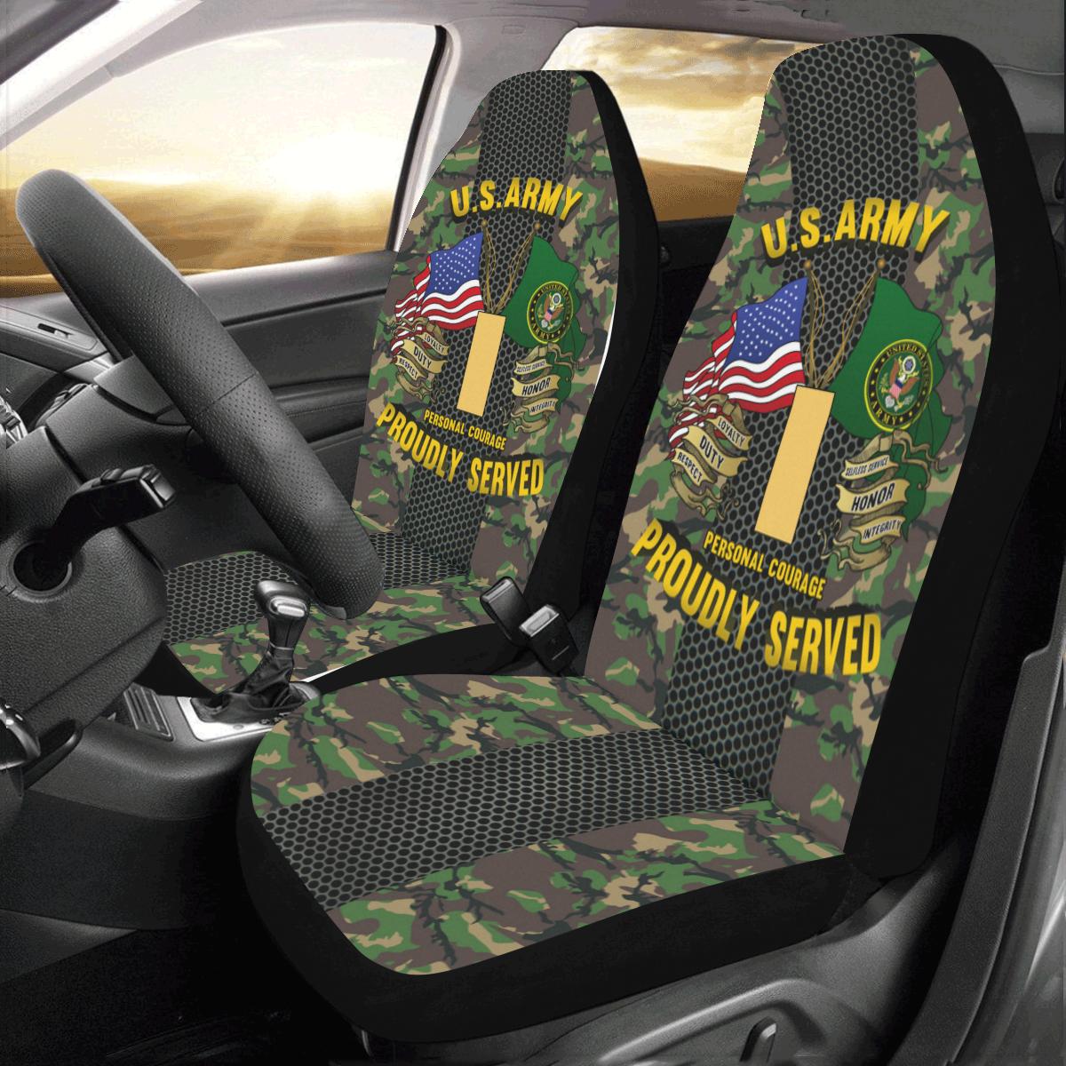 US Army O-1 Second Lieutenant O1 2LT Commissioned Officer Car Seat Covers (Set of 2)-SeatCovers-Army-Ranks-Veterans Nation