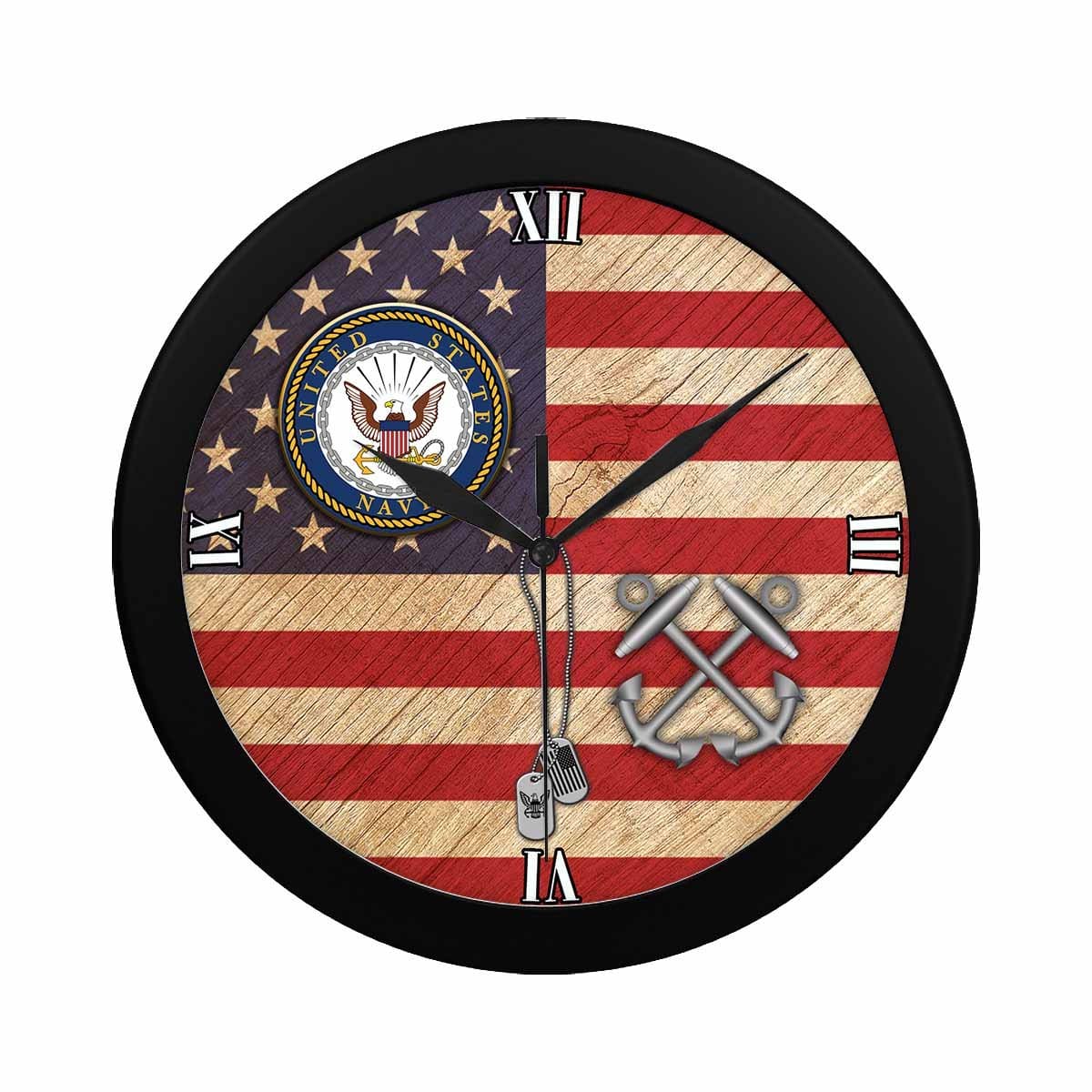 US U.S Navy Boatswain's Mate Navy BM Wall Clock-WallClocks-Navy-Rate-Veterans Nation