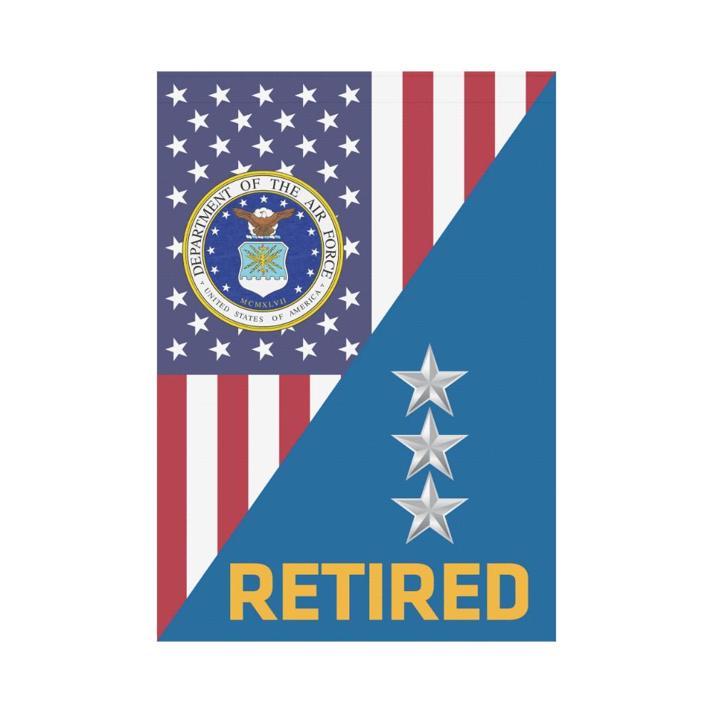 US Air Force O-9 Lieutenant General Lt Ge O9 Retired House Flag 28 inches x 40 inches Twin-Side Printing-HouseFlag-USAF-Ranks-Veterans Nation