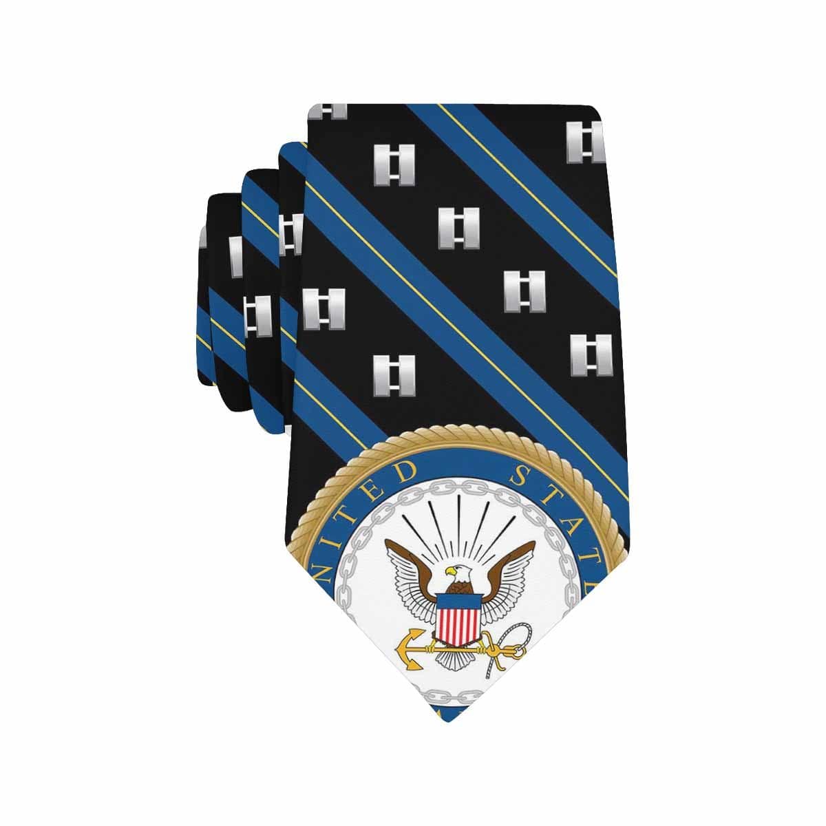 US Navy O-3 Officer Classic Necktie (Two Sides)-Necktie-Navy-Officer-Veterans Nation