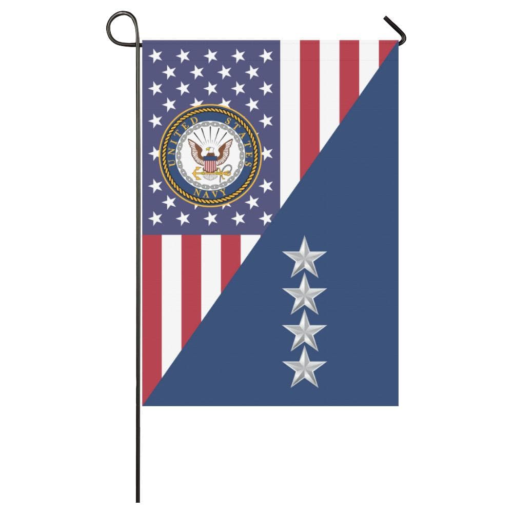 US Navy O-10 Admiral O10 ADM Flag Officer House Flag 28 inches x 40 inches Twin-Side Printing-HouseFlag-Navy-Officer-Veterans Nation