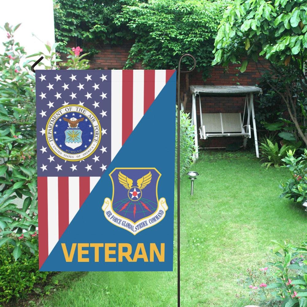 US Air Force Air Force Global Strike Command Veteran House Flag 28 inches x 40 inches Twin-Side Printing-HouseFlag-USAF-Shield-Veterans Nation