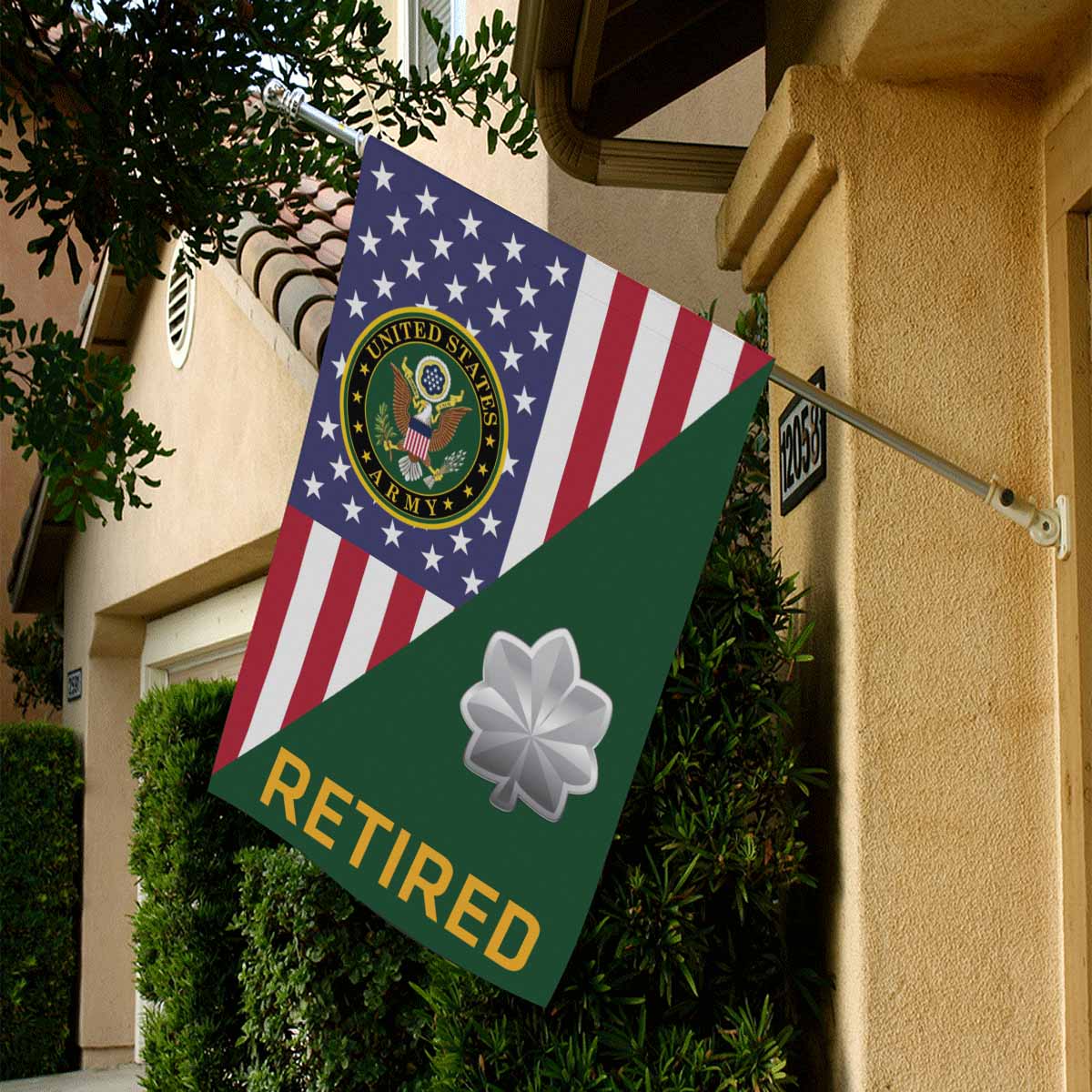 US Army O-5 Lieutenant Colonel O5 LTC Retired House Flag 28 Inch x 40 Inch 2-Side Printing-HouseFlag-Army-Ranks-Veterans Nation