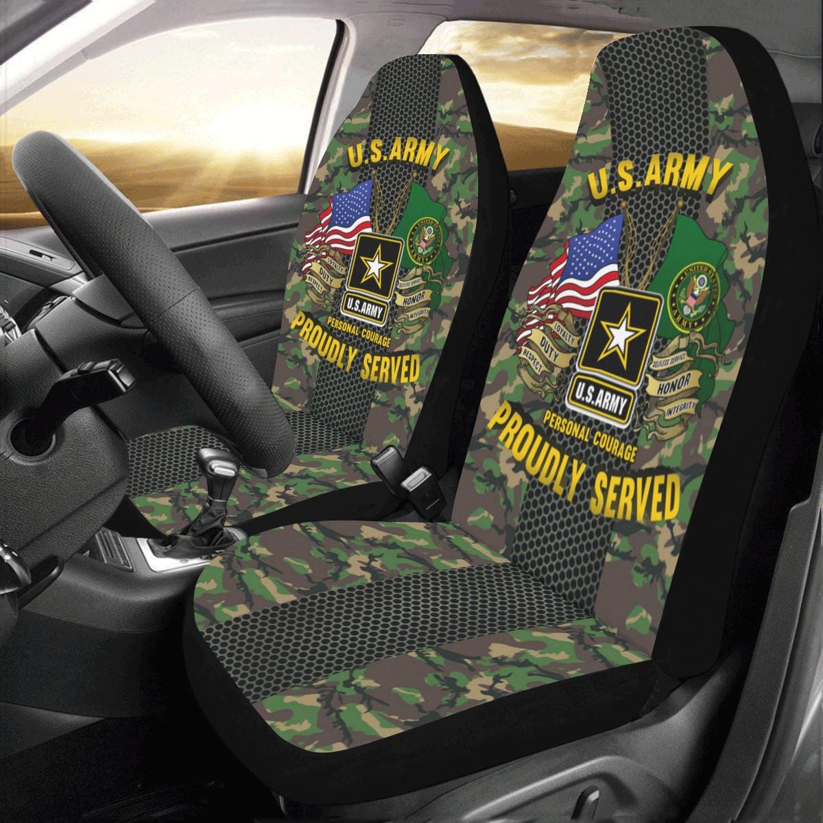 U.S ARMY Logo - CAR SEAT COVERS (SET OF 2)-SeatCovers-Army-Logo-Veterans Nation