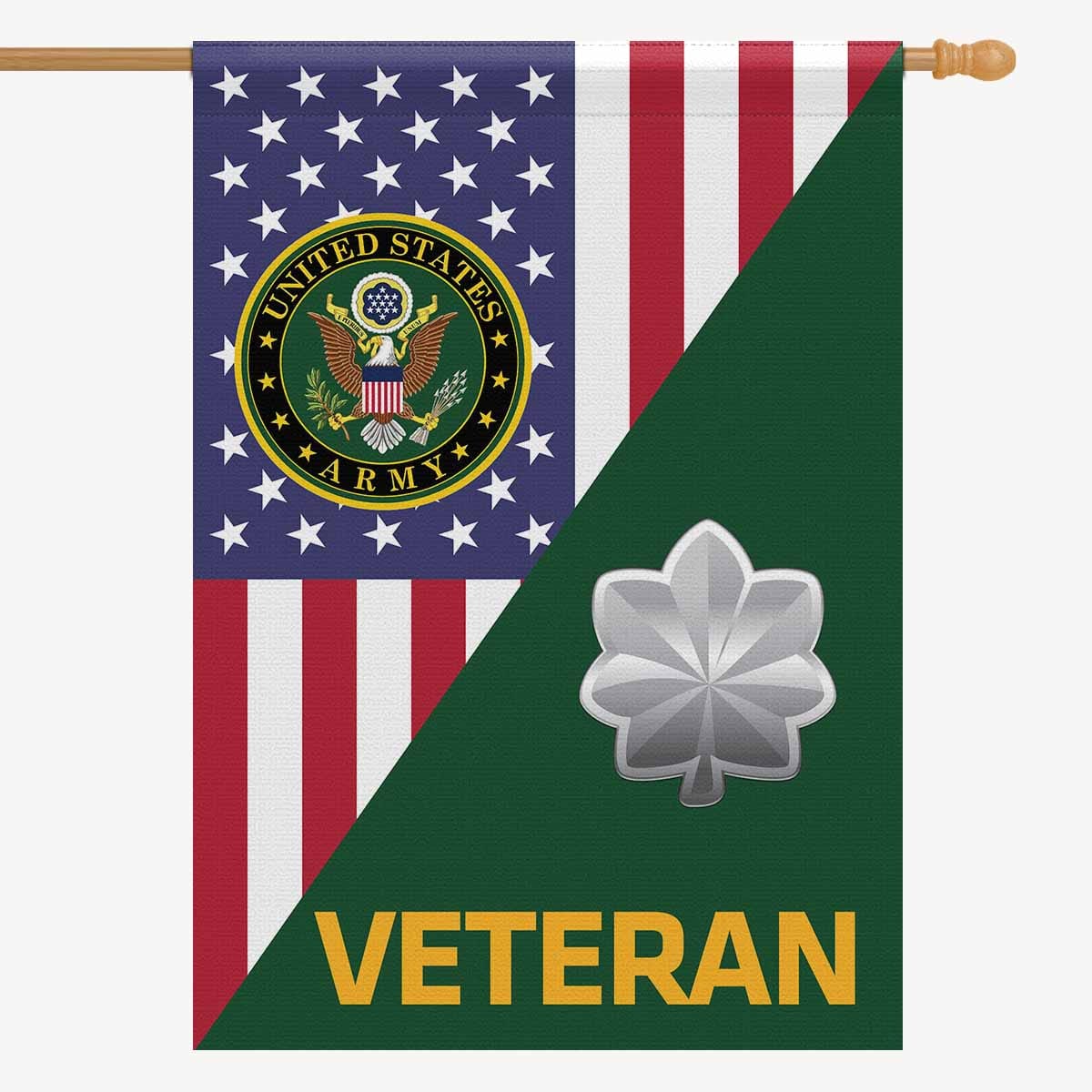 US Army O-5 Lieutenant Colonel O5 LTC Veteran House Flag 28 Inch x 40 Inch 2-Side Printing-HouseFlag-Army-Ranks-Veterans Nation