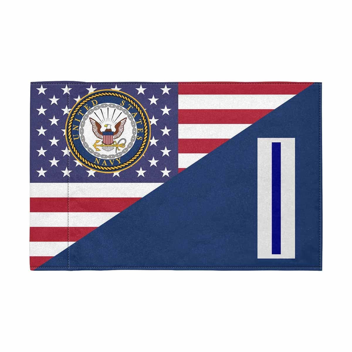 US Navy W-5 Motorcycle Flag 9" x 6" Twin-Side Printing D01-MotorcycleFlag-Navy-Veterans Nation