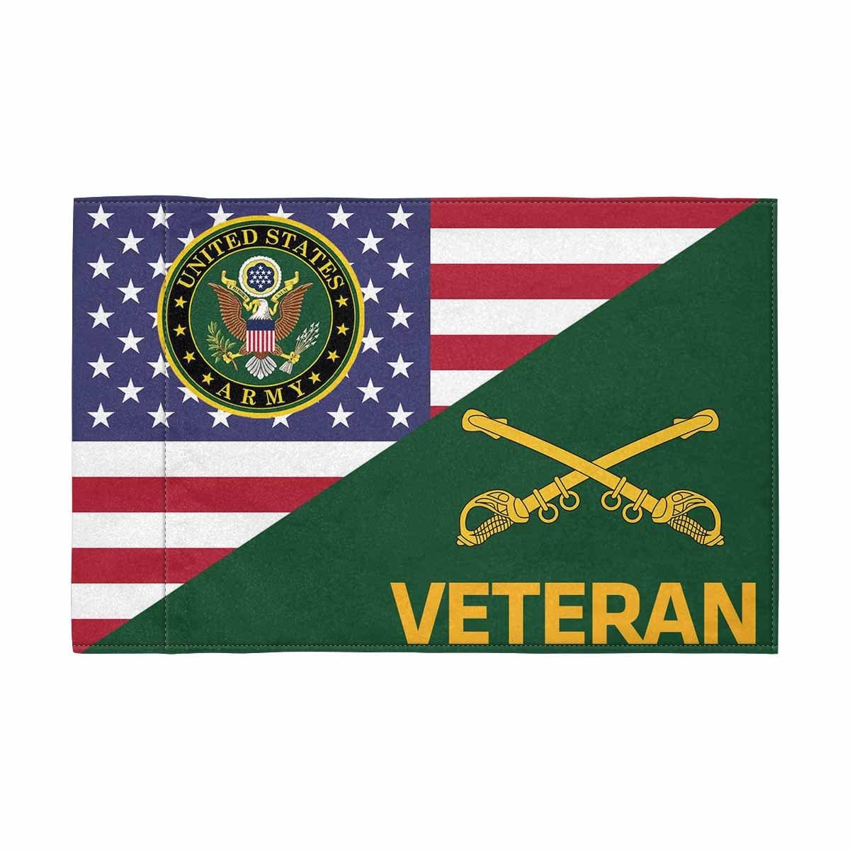 US Army Cavalry Veteran Motorcycle Flag 9" x 6" Twin-Side Printing D01-MotorcycleFlag-Army-Veterans Nation