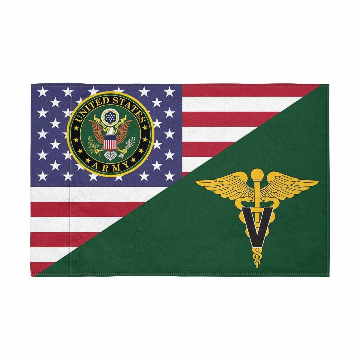 US Army Veterinary Corps Motorcycle Flag 9" x 6" Twin-Side Printing D01-Garden Flag-Veterans Nation