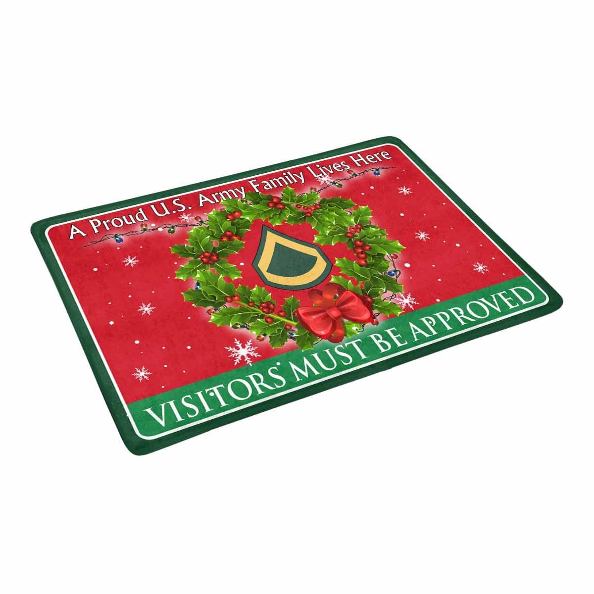 US Army E-3 PFC E3 Private First Class Ranks - Visitors must be approved Christmas Doormat-Doormat-Army-Ranks-Veterans Nation