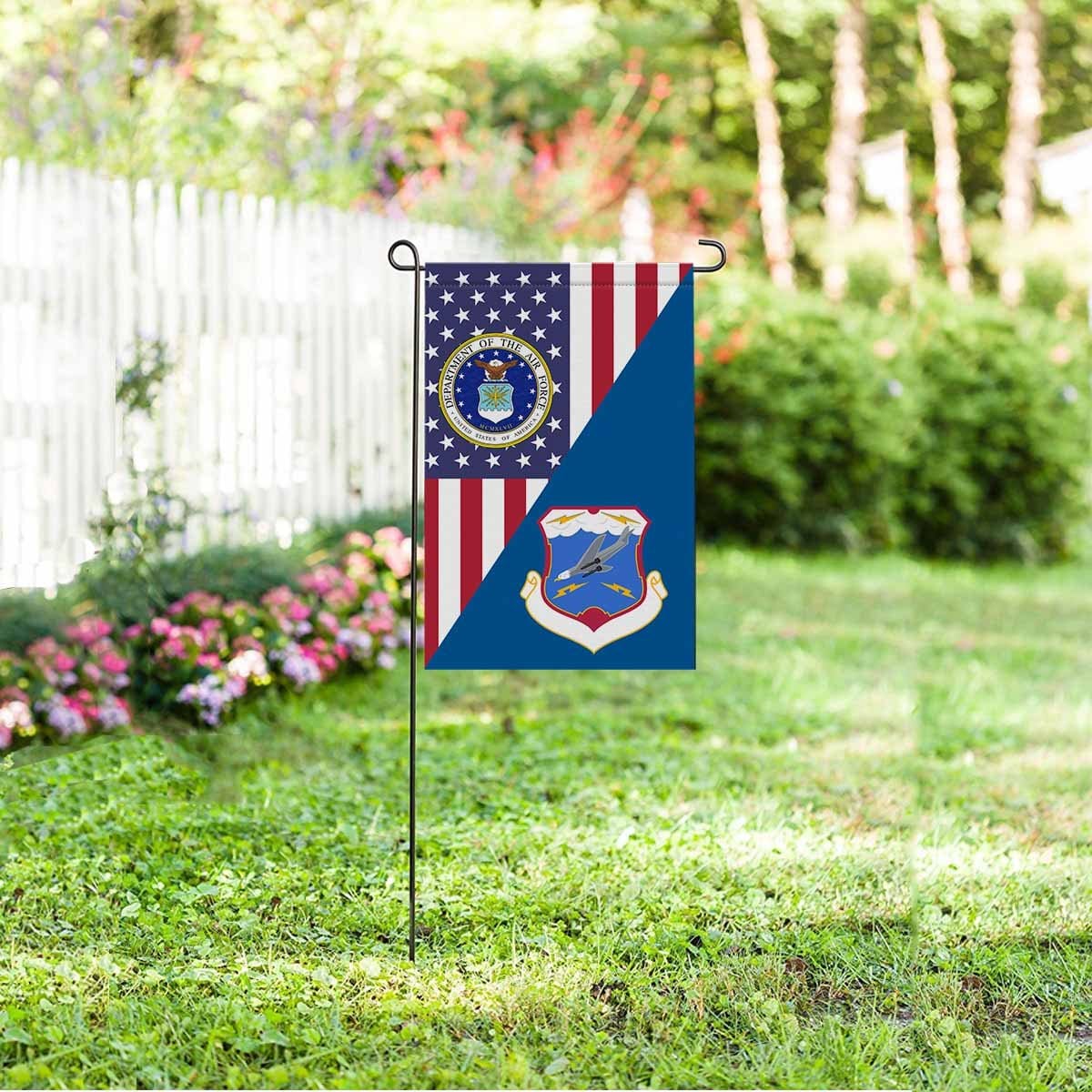US Air Force 27th Air Division Garden Flag/Yard Flag 12 inches x 18 inches Twin-Side Printing-GDFlag-USAF-AirDivision-Veterans Nation