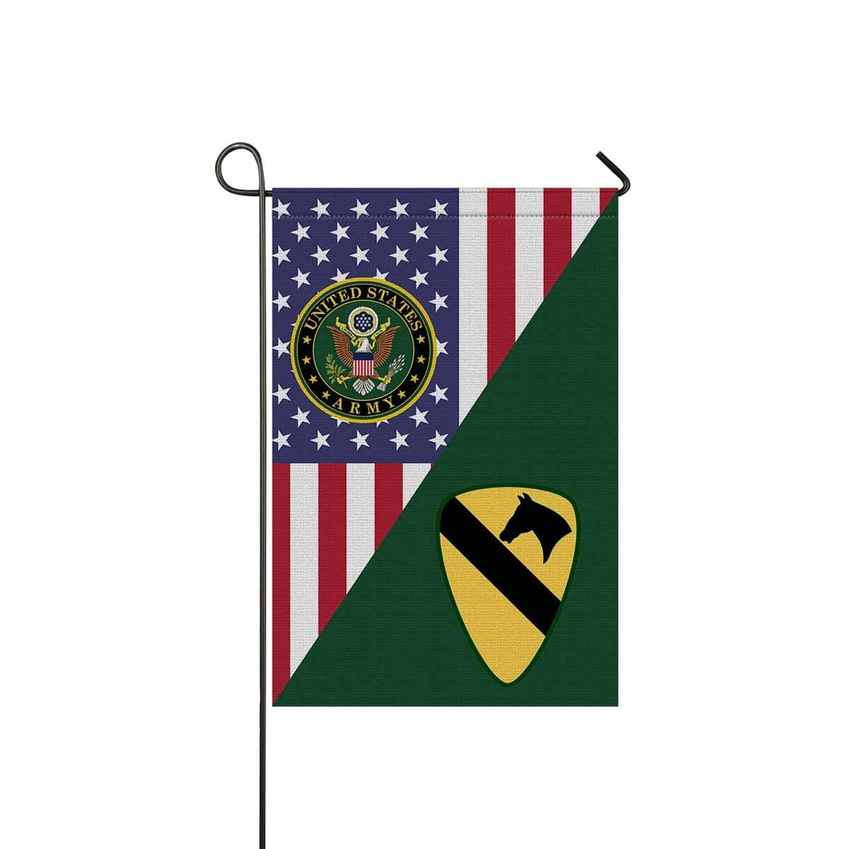 US Army 1st Cavalry Division Garden Flag/Yard Flag 12 inches x 18 inches Twin-Side Printing-GDFlag-Army-CSIB-Veterans Nation