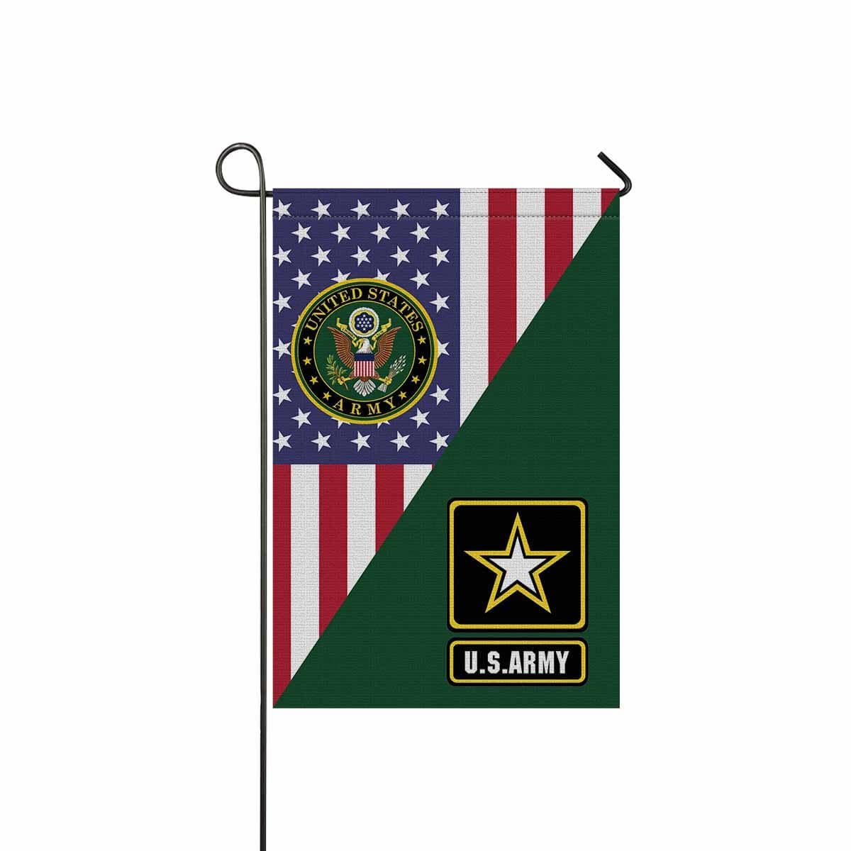 US Army Logo Garden Flag/Yard Flag 12 inches x 18 inches Twin-Side Printing-GDFlag-Army-CSIB-Veterans Nation