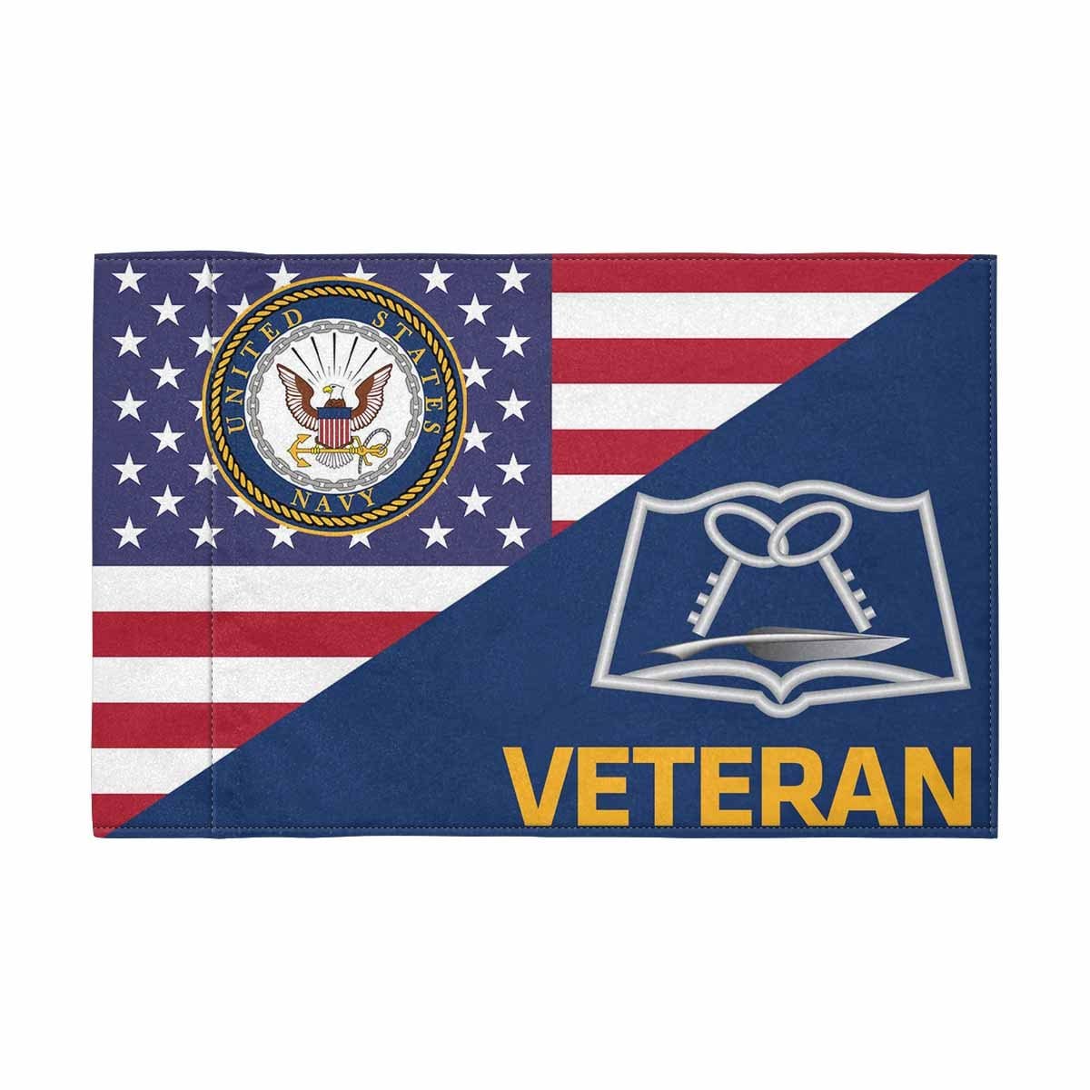 US Navy Culinary Specialist Navy CS Veteran Motorcycle Flag 9" x 6" Twin-Side Printing D01-MotorcycleFlag-Navy-Veterans Nation