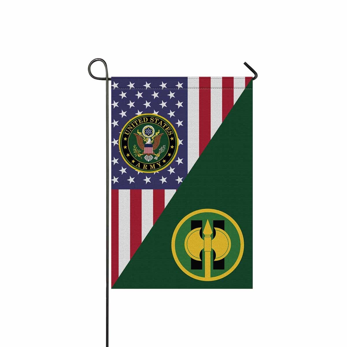 US ARMY 11TH MILITARY POLICE BRIGADE Garden Flag/Yard Flag 12 inches x 18 inches Twin-Side Printing-GDFlag-Army-CSIB-Veterans Nation