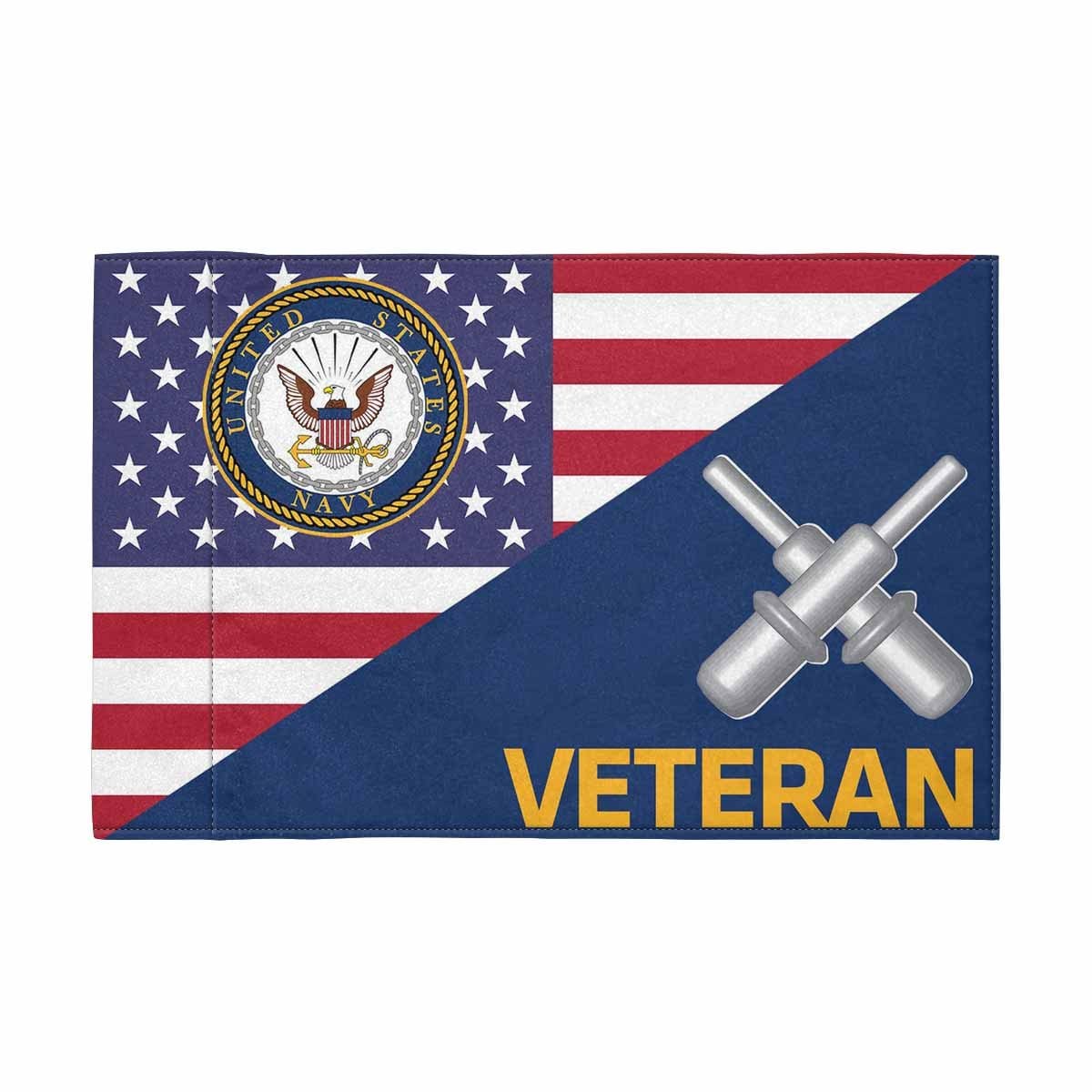 US Navy Gunner's mate Navy GM Veteran Motorcycle Flag 9" x 6" Twin-Side Printing D01-MotorcycleFlag-Navy-Veterans Nation