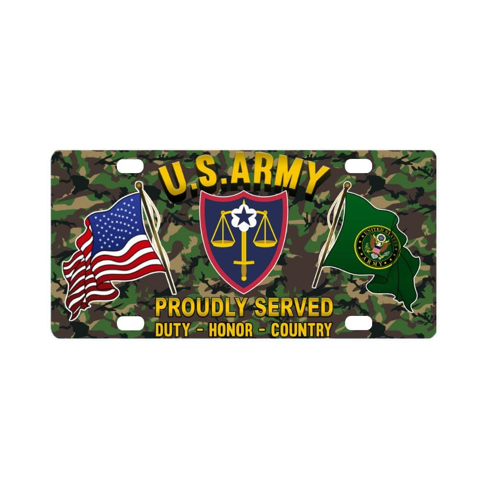 US ARMY TRIAL DEFENSE SERVICE- Classic License Plate-LicensePlate-Army-CSIB-Veterans Nation
