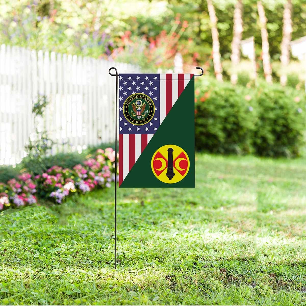 US ARMY 210TH FIRES BRIGADE Garden Flag/Yard Flag 12 inches x 18 inches Twin-Side Printing-GDFlag-Army-CSIB-Veterans Nation