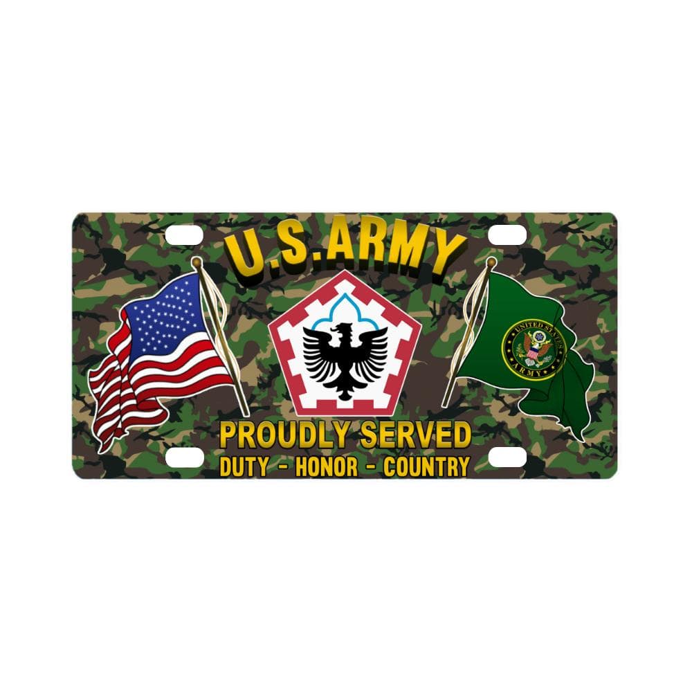 US ARMY 555TH ENGINEER BRIGADE- Classic License Plate-LicensePlate-Army-CSIB-Veterans Nation