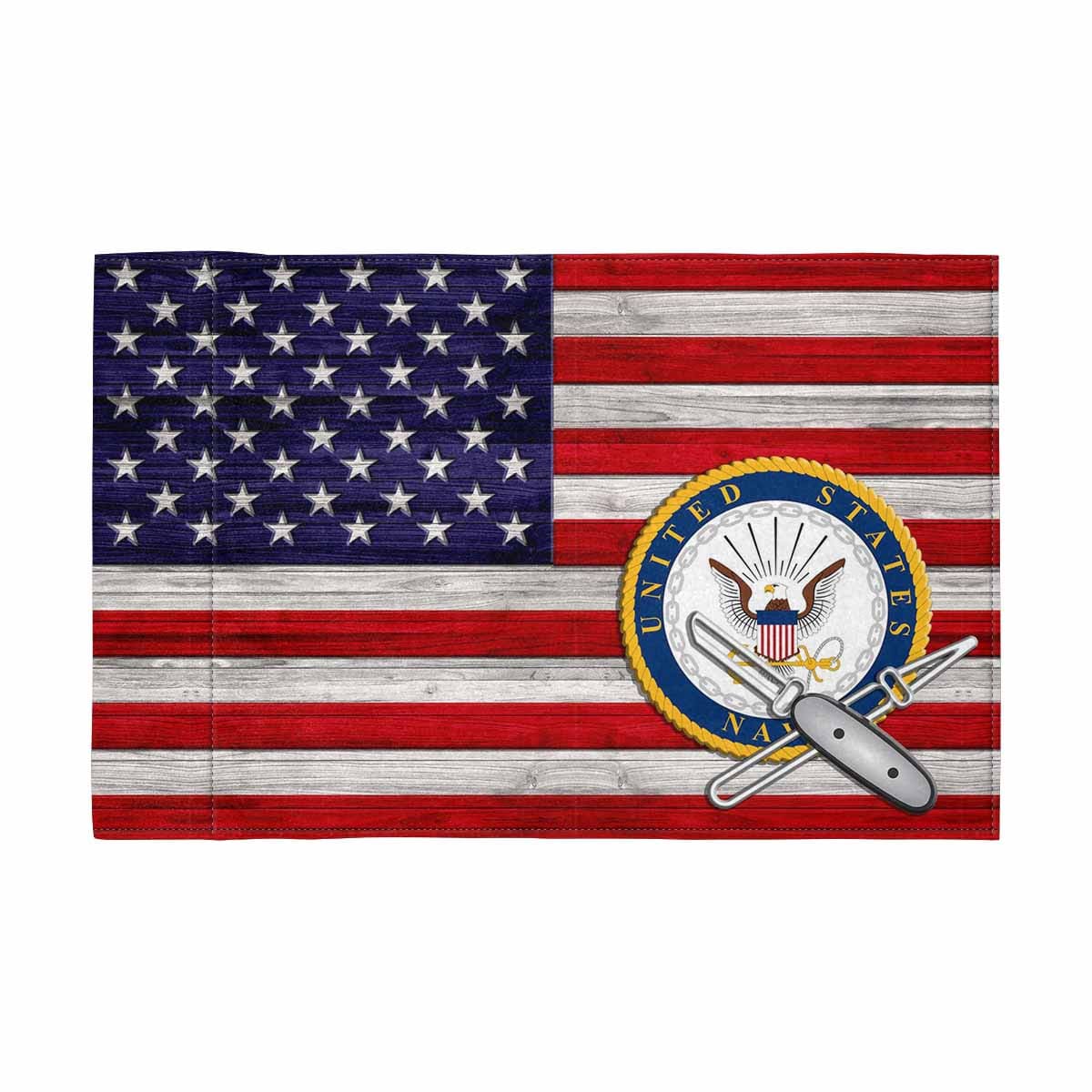 US Navy Lithographer Navy LI Motorcycle Flag 9" x 6" Twin-Side Printing D02-MotorcycleFlag-Navy-Veterans Nation