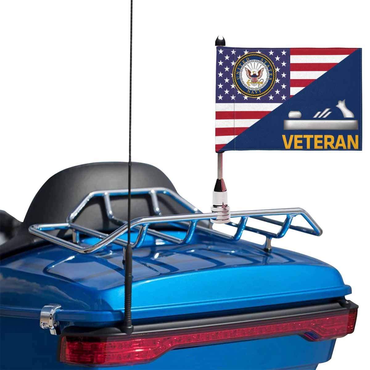US Navy Rate Veteran Motorcycle Flag 9" x 6" Twin-Side Printing D01-MotorcycleFlag-Navy-Veterans Nation