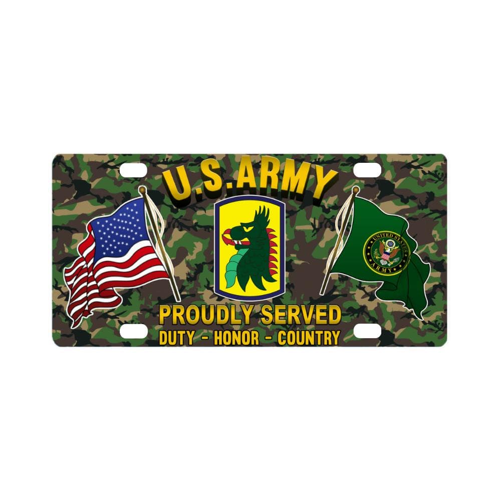 US ARMY 455TH CHEMICAL BRIGADE- Classic License Plate-LicensePlate-Army-CSIB-Veterans Nation