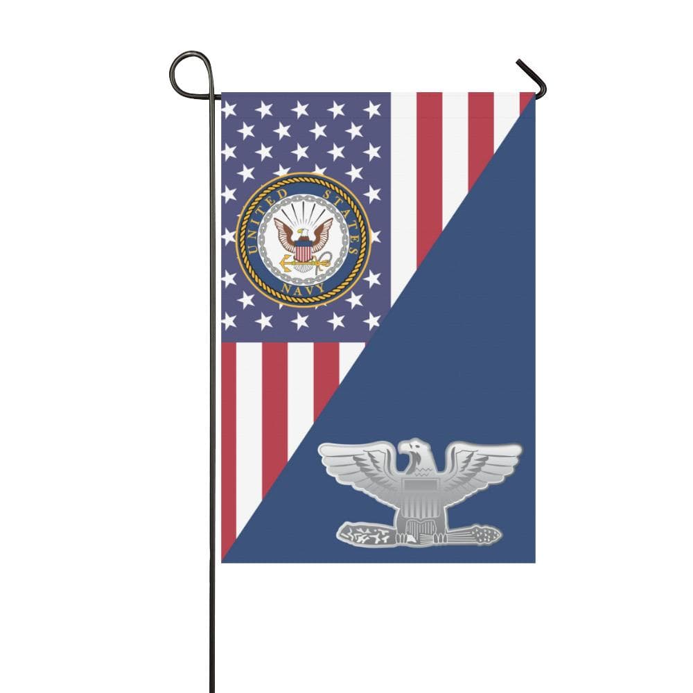 US Navy O-6 Captain O6 CAPT Senior Officer Garden Flag/Yard Flag 12 inches x 18 inches Twin-Side Printing-GDFlag-Navy-Officer-Veterans Nation