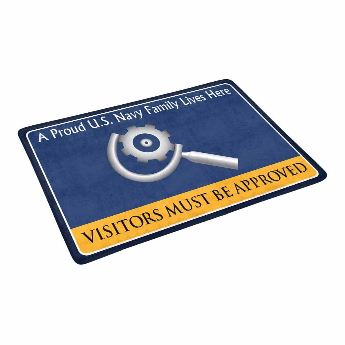 U.S Navy Machinery repairman Navy MR Family Doormat - Visitors must be approved (23,6 inches x 15,7 inches)-Doormat-Navy-Rate-Veterans Nation