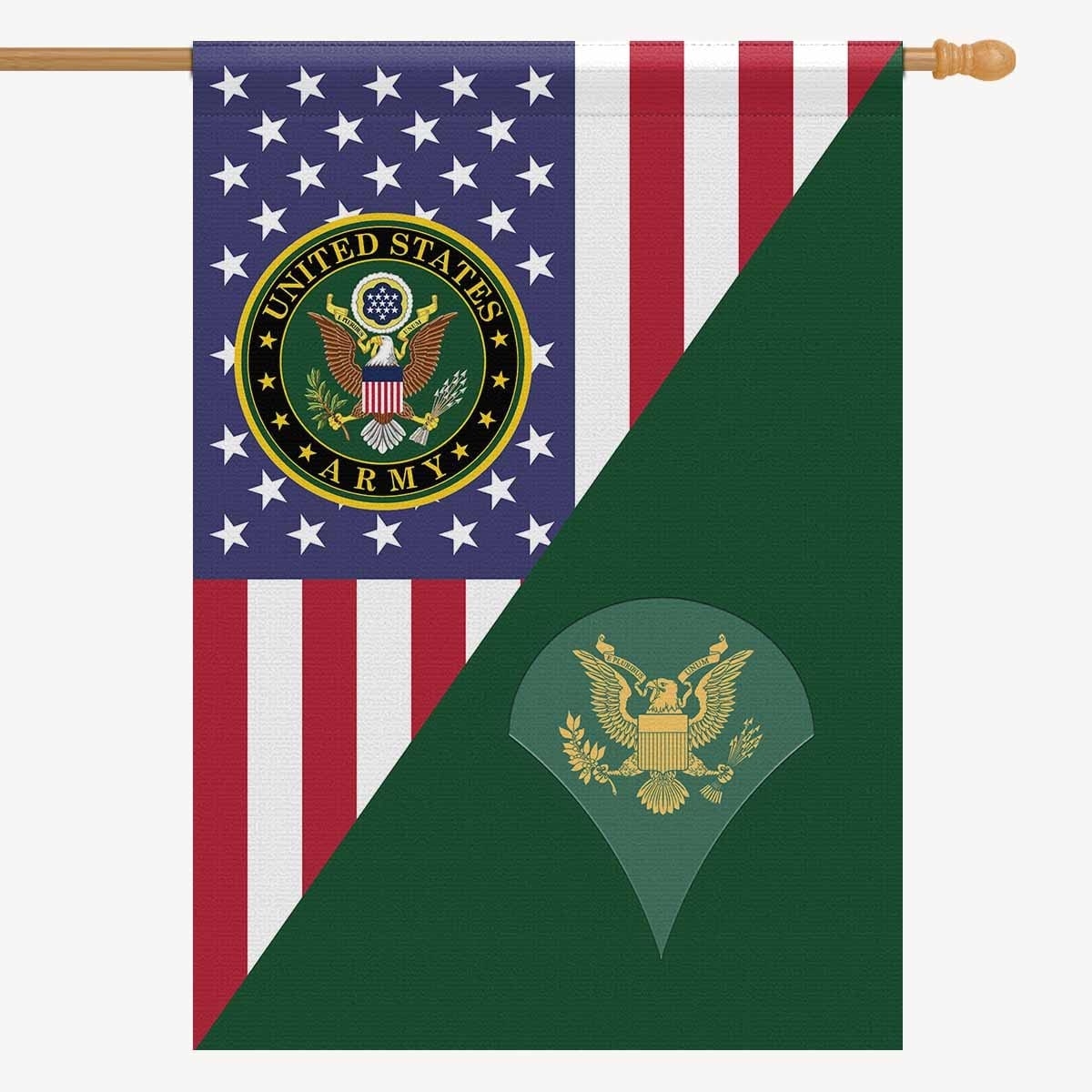 US Army E-4 SPC E4 SP4 Specialist 4 Specialist 3rd Class House Flag 28 Inch x 40 Inch 2-Side Printing-HouseFlag-Army-Ranks-Veterans Nation