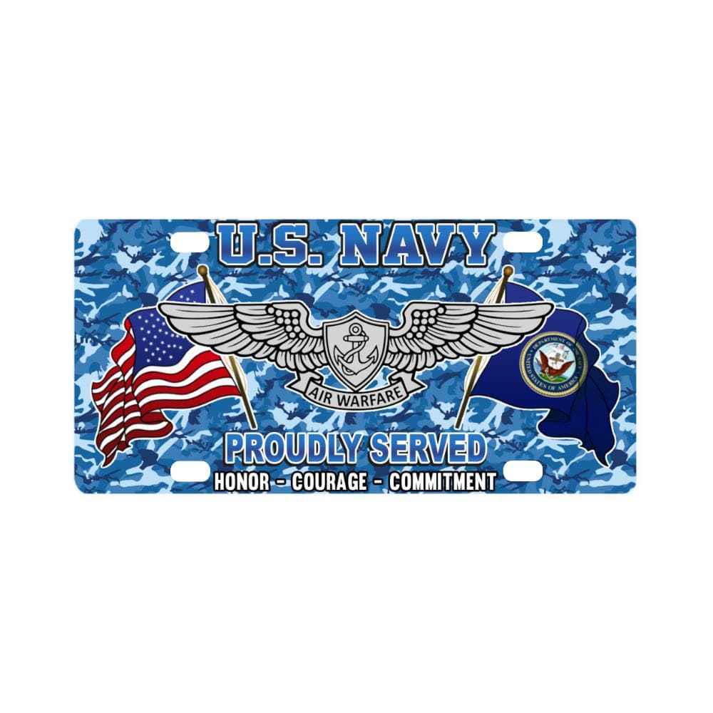 US Navy Enlisted Aviation Warfare Specialist Class Classic License Plate-LicensePlate-Navy-Badge-Veterans Nation