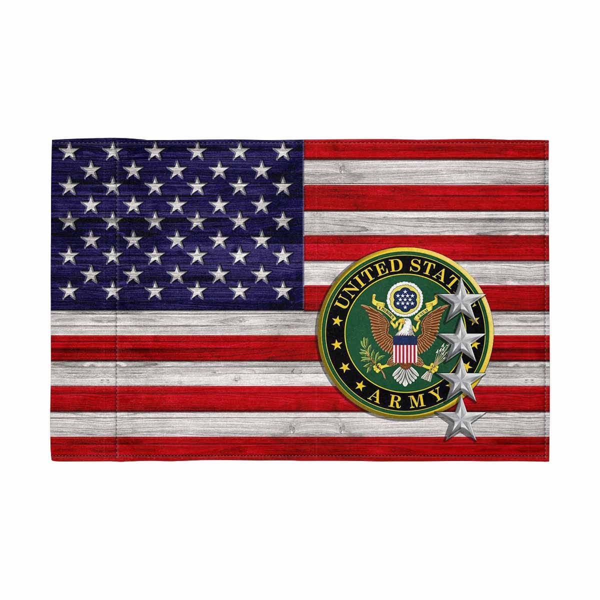 US Army O-10 GEN Motorcycle Flag 9" x 6" Twin-Side Printing D02-Garden Flag-Veterans Nation