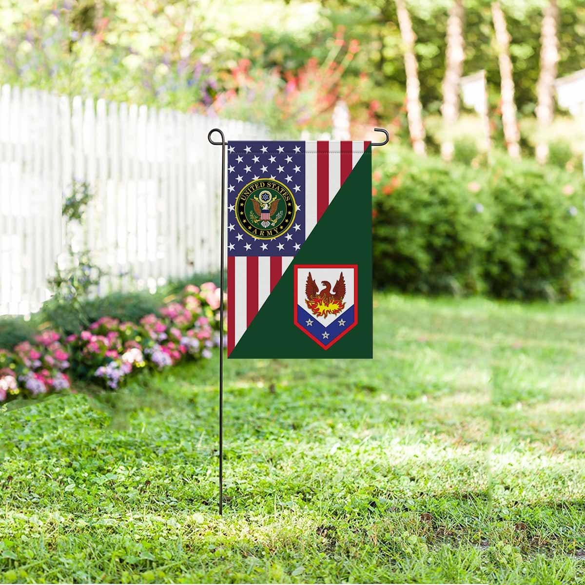 US ARMY 110 MANEUVER ENHANCEMENT BRIGADE Garden Flag/Yard Flag 12 inches x 18 inches Twin-Side Printing-GDFlag-Army-CSIB-Veterans Nation