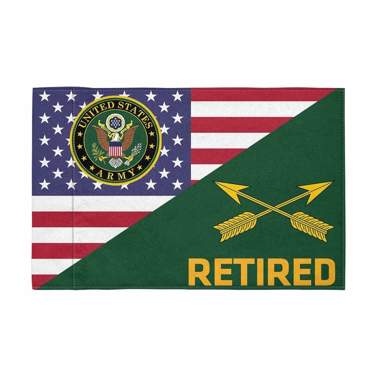 US Army Special Forces (USASFC) Retired Motorcycle Flag 9" x 6" Twin-Side Printing D01-MotorcycleFlag-Army-Veterans Nation