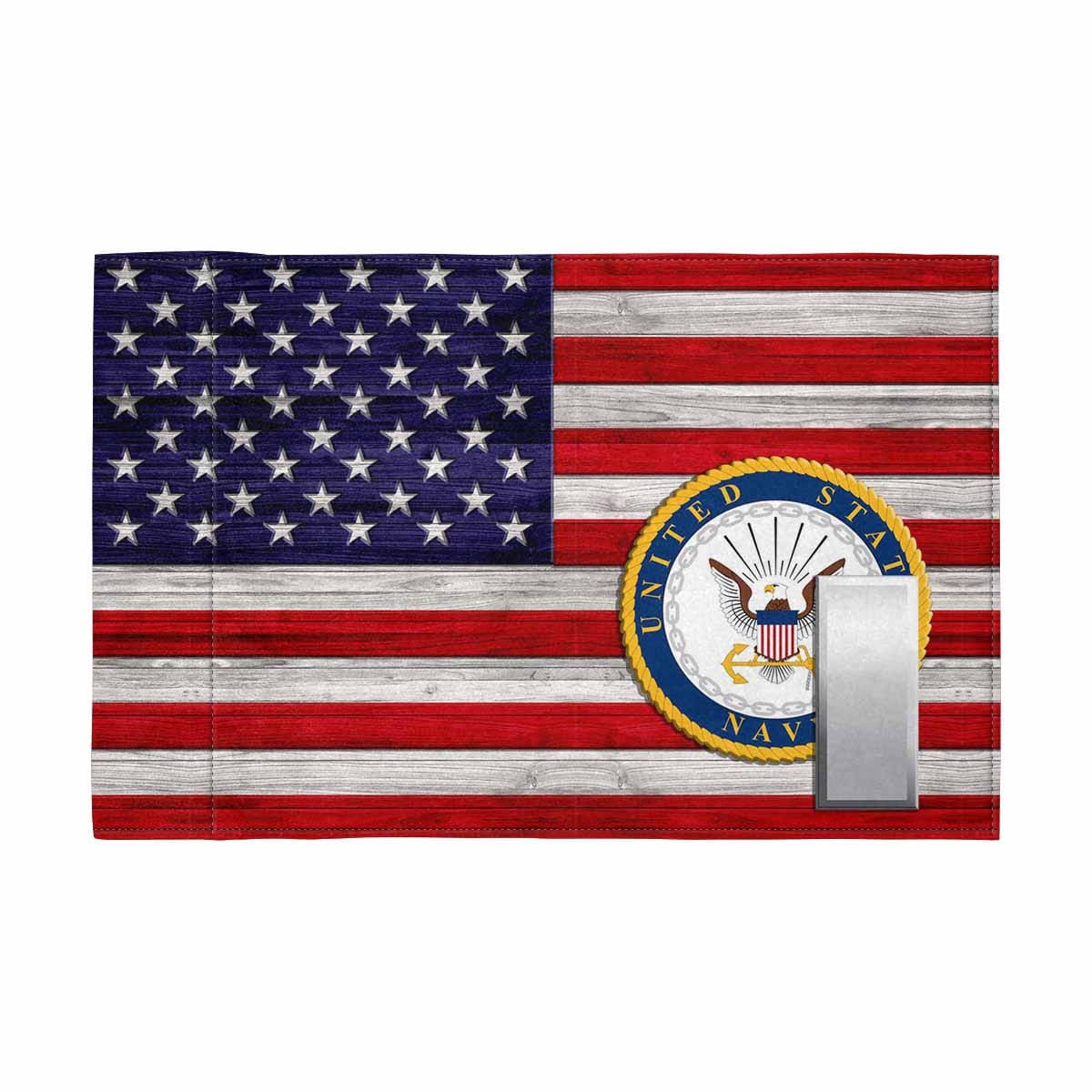US Navy O-2 Motorcycle Flag 9" x 6" Twin-Side Printing D02-MotorcycleFlag-Navy-Veterans Nation