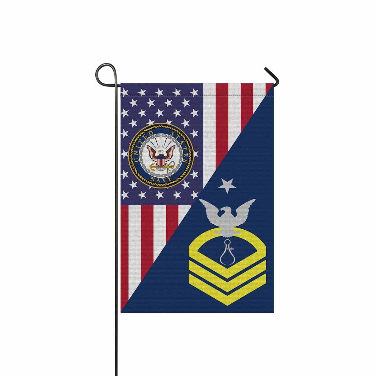 US Navy Instrumentman Navy IM E-8 SCPO Senior Chief Petty Officer Garden Flag/Yard Flag 12 inches x 18 inches Twin-Side Printing-GDFlag-Navy-Rating-Veterans Nation