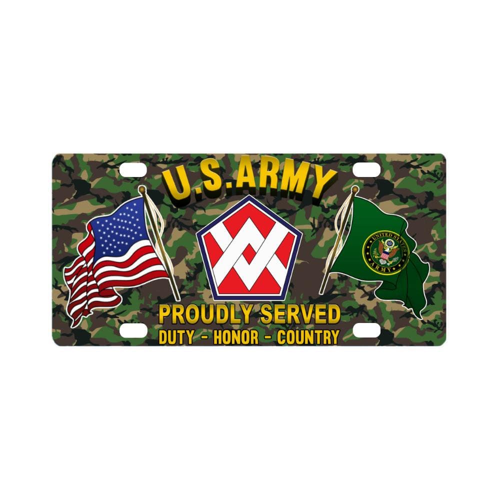 US ARMY 55TH SUSTAINMENT BRIGADE CSIB - Classic License Plate-LicensePlate-Army-CSIB-Veterans Nation