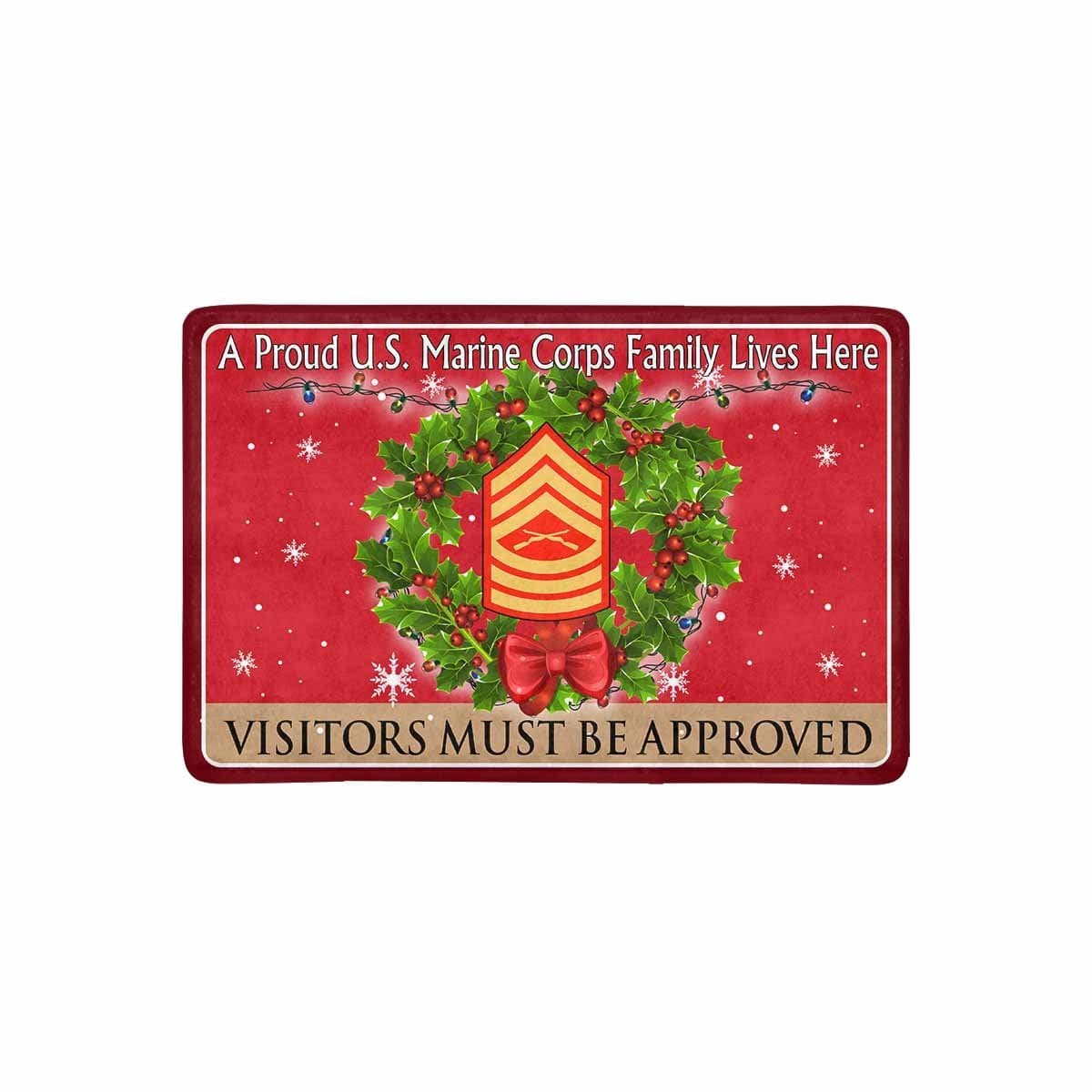 USMC E-8 Master Sergeant E8 MSgt USMC Staff Noncommissioned Officer Ranks - Visitors must be approved-Doormat-USMC-Ranks-Veterans Nation