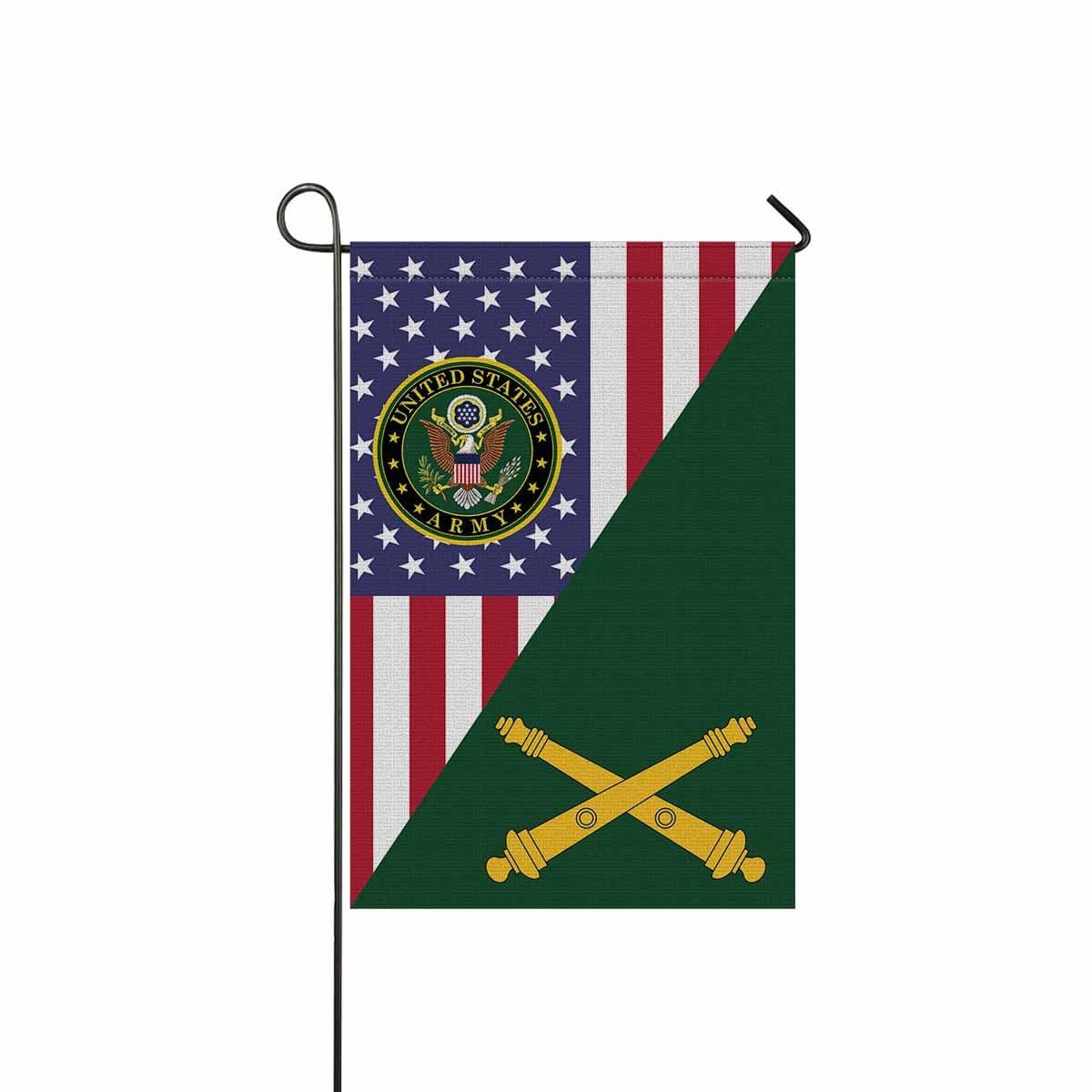 US Army Field Artillery Garden Flag/Yard Flag 12 Inch x 18 Inch Twin-Side Printing-GDFlag-Army-Branch-Veterans Nation