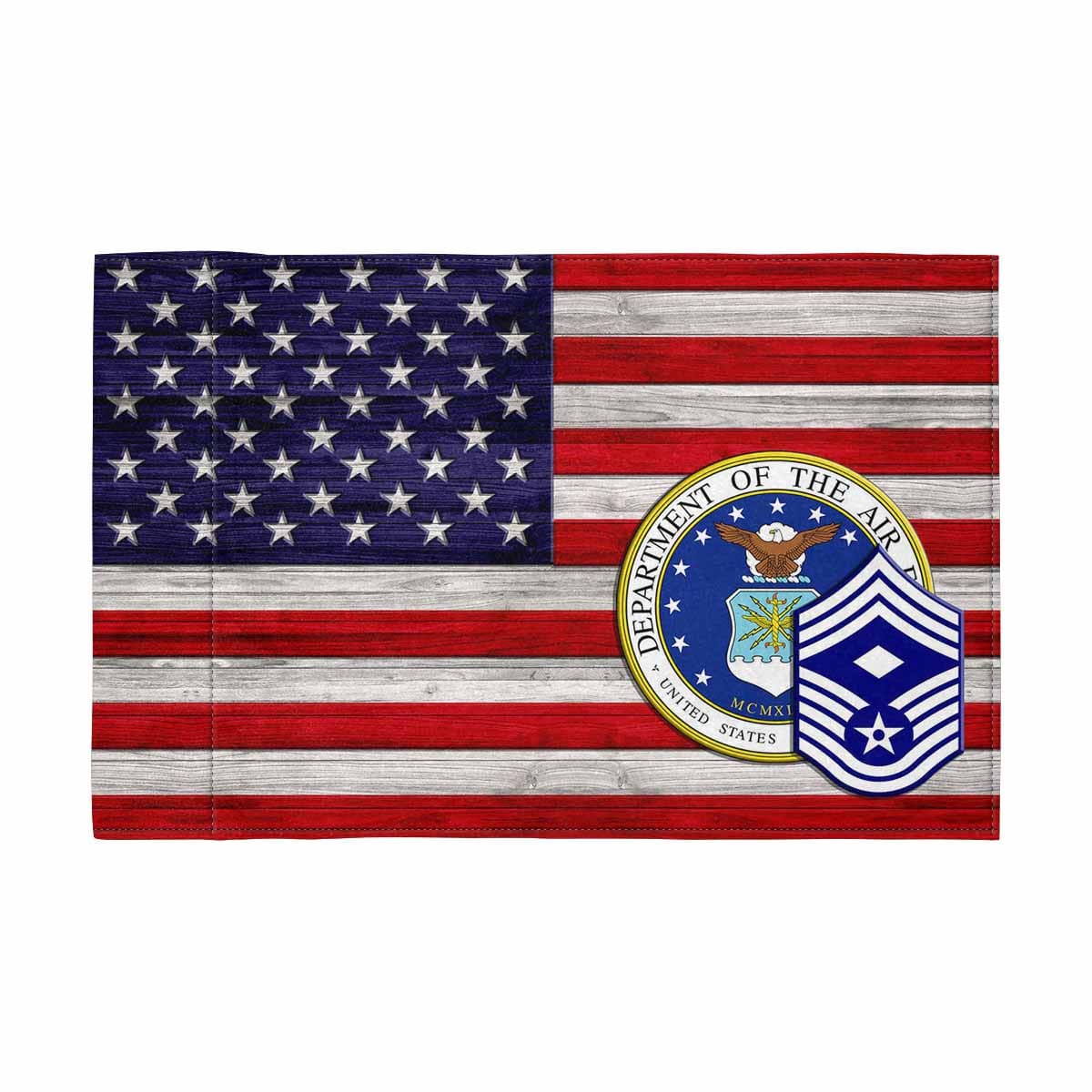 US Air Force E-9 First sergeant E-9 Motorcycle Flag 9" x 6" Twin-Side Printing D02-MotorcycleFlag-USAF-Veterans Nation