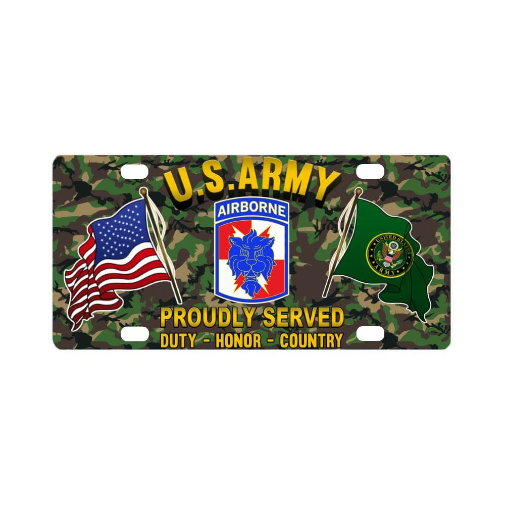 US ARMY 35TH SIGNAL BRIGADE W AIRBORNE TAB- Classic License Plate-LicensePlate-Army-CSIB-Veterans Nation