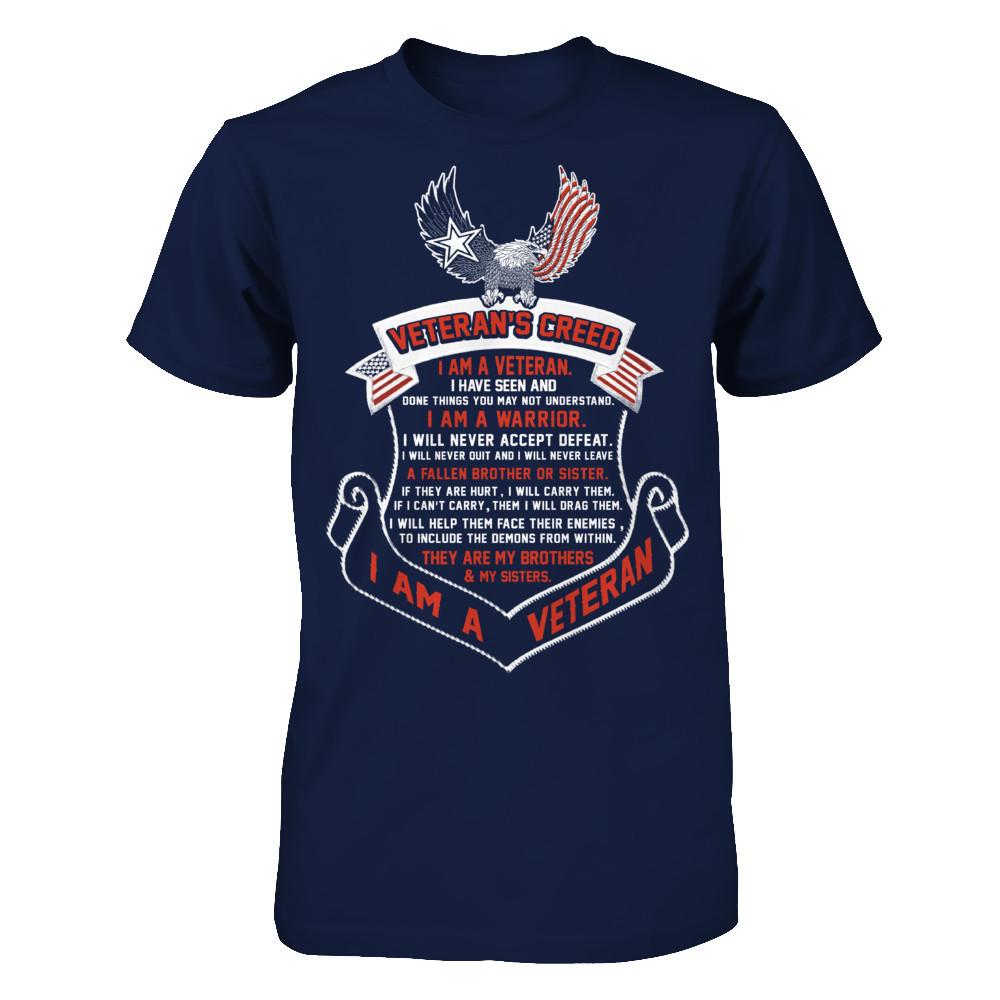 Military T-Shirt "Veteran's Creed"-TShirt-General-Veterans Nation